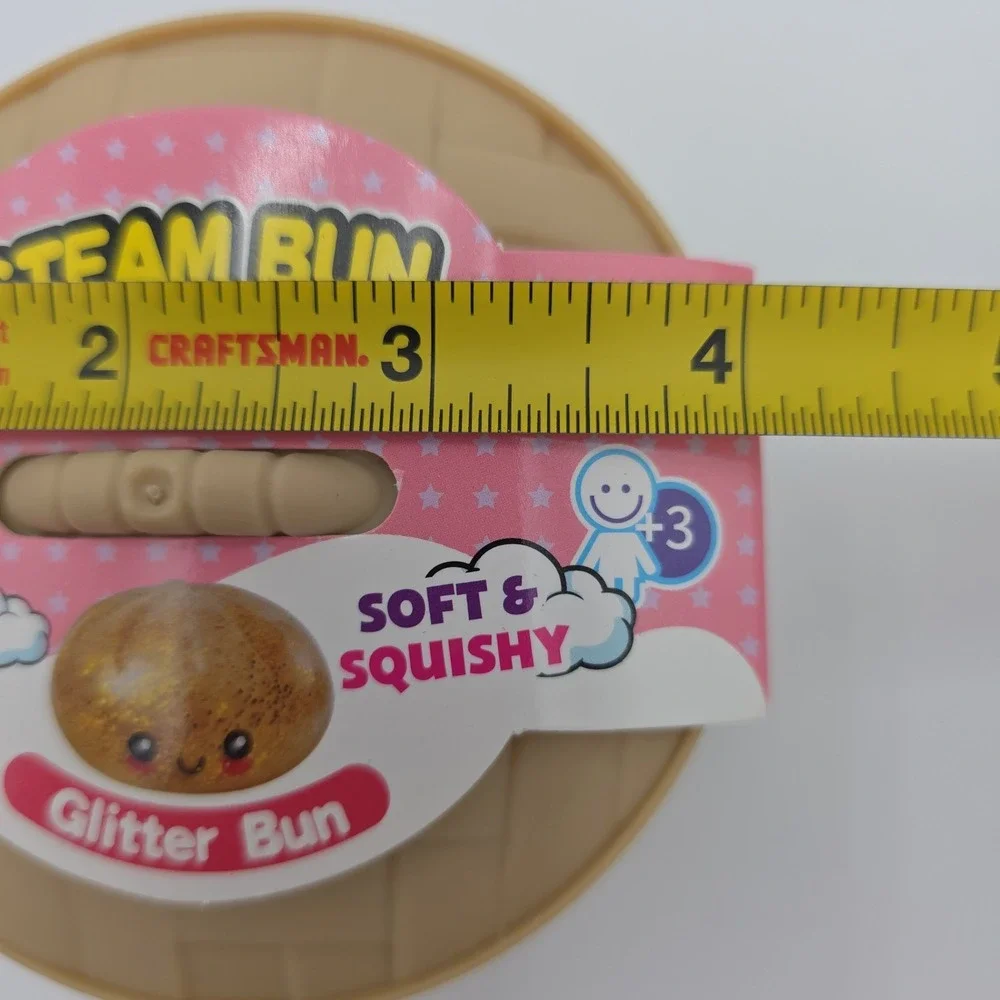 NEW Steam Bun Red Squishy Glitter Bun Dumpling With Orbies